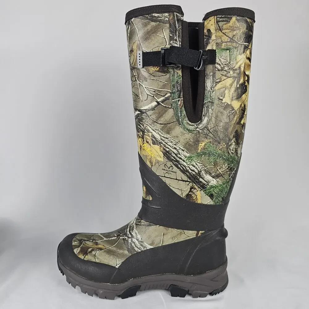 Cabelas Instinct Rubber Hunting Boots Mens 9 M Realtree Camo Waterproof 83234